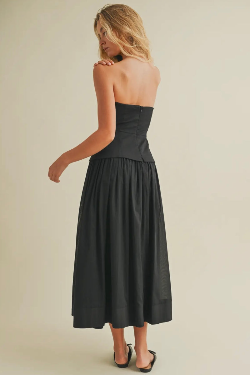 Corset Lined Strapless Dress