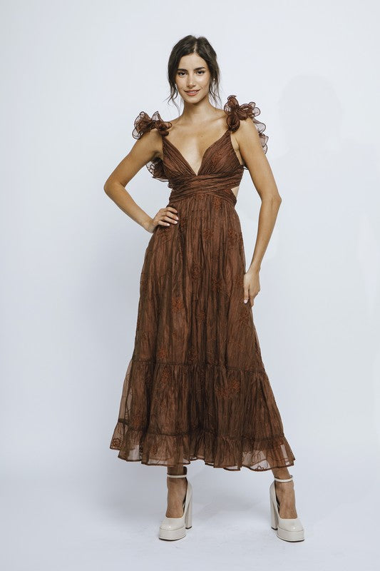 Embroidered Maxi Dress
